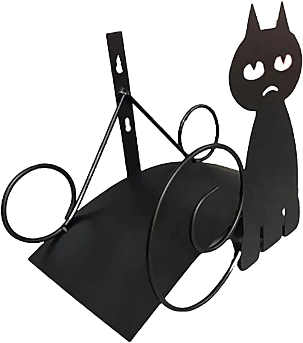 Uchwyt na ścianie ogrodowy uchwyt węża, ozdobny stojak wieszak na wąż metalowy, stojak na ścianę Heavy Duty Garden Water Pipe Rack Uchwyt Rack Organizator na zewnątrz Hos węża ogrodowego, czarny