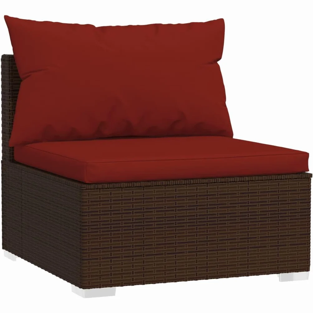 vidaXL 2-cz. zestaw wypoczynkowy do ogrodu rattan PE brąz