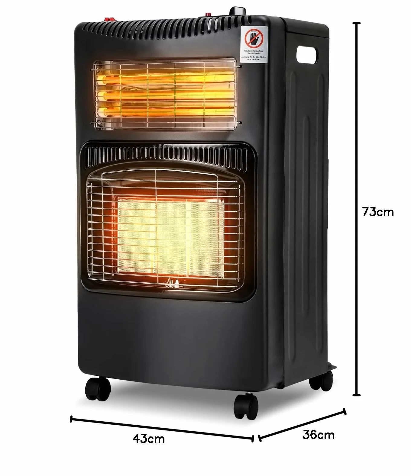 Grzejnik gazowy 4200 W + 1200 W do butli 15 kg z regulatorem ciśnienia