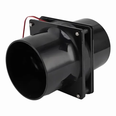 Wentylator Wyciągowy Zasilany energią słoneczną 10 W 12 V do Rur Okrągłych, Zestaw Wentylatora z Panelem Słonecznym ABS, Idealny do Domów dla Zwierząt, Kurników, Pojazdów