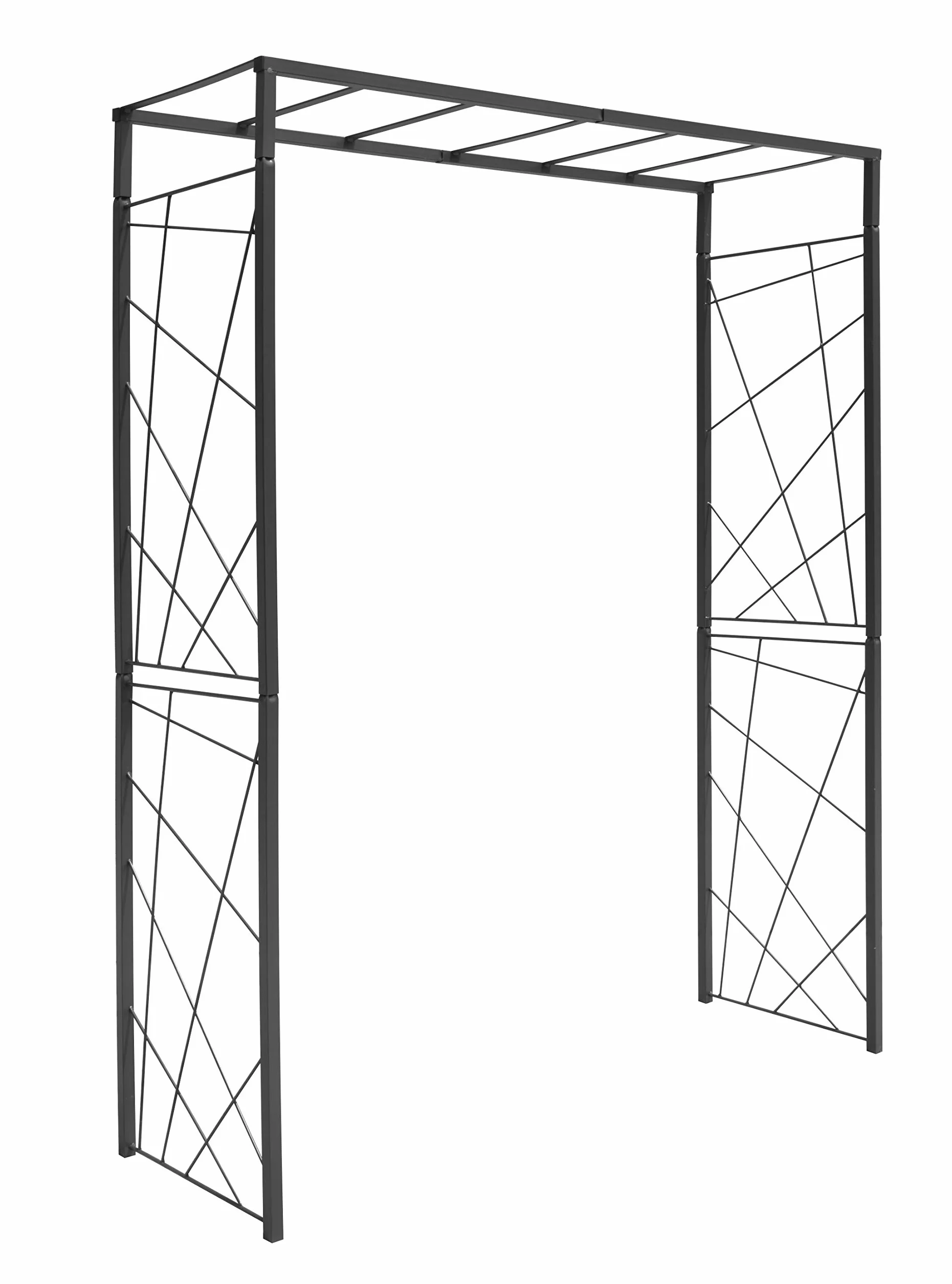 Louis Moulin Pergola Tube CAR25 Mandala antracyt 156 x 50 x 198 cm