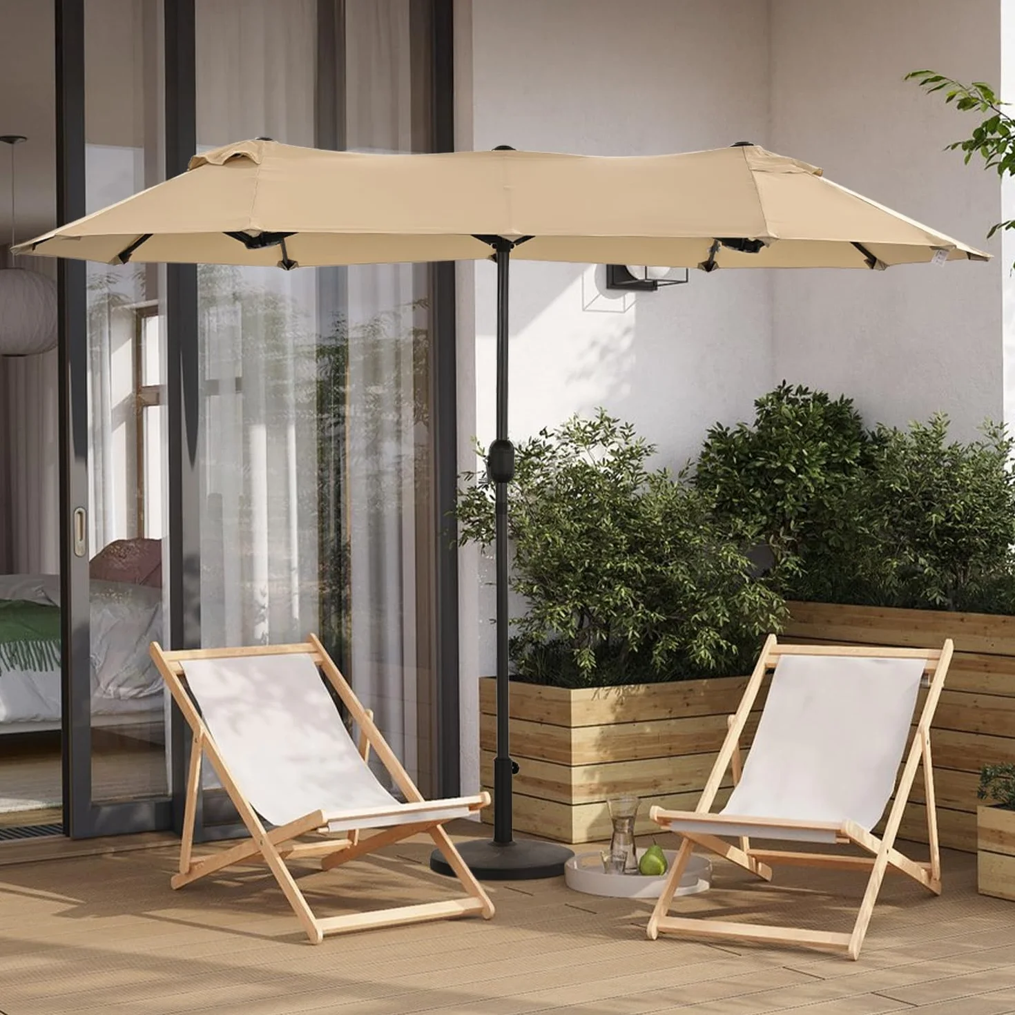 Angel Living parasol przeciwsłoneczny 297 x 153 cm ogrodowy tarasowy UV50+