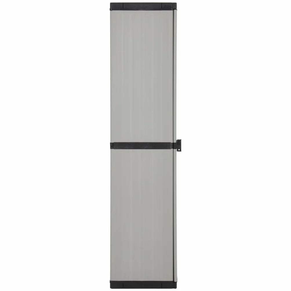 vidaXL Szafa ogrodowa z 3 półkami szaro-czarna 34x40x168 cm