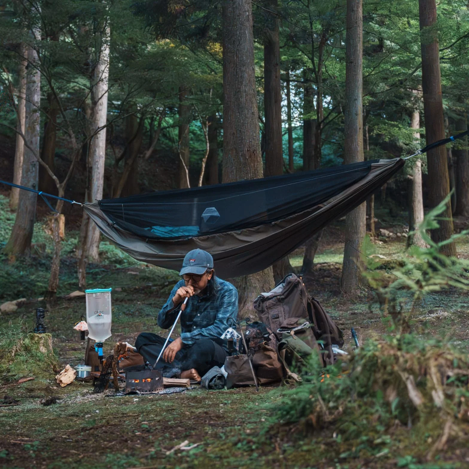 Onewind 12' Podwójny Hamak Kempingowy z Moskitierą 40D Nylon Ripstop 335 cm