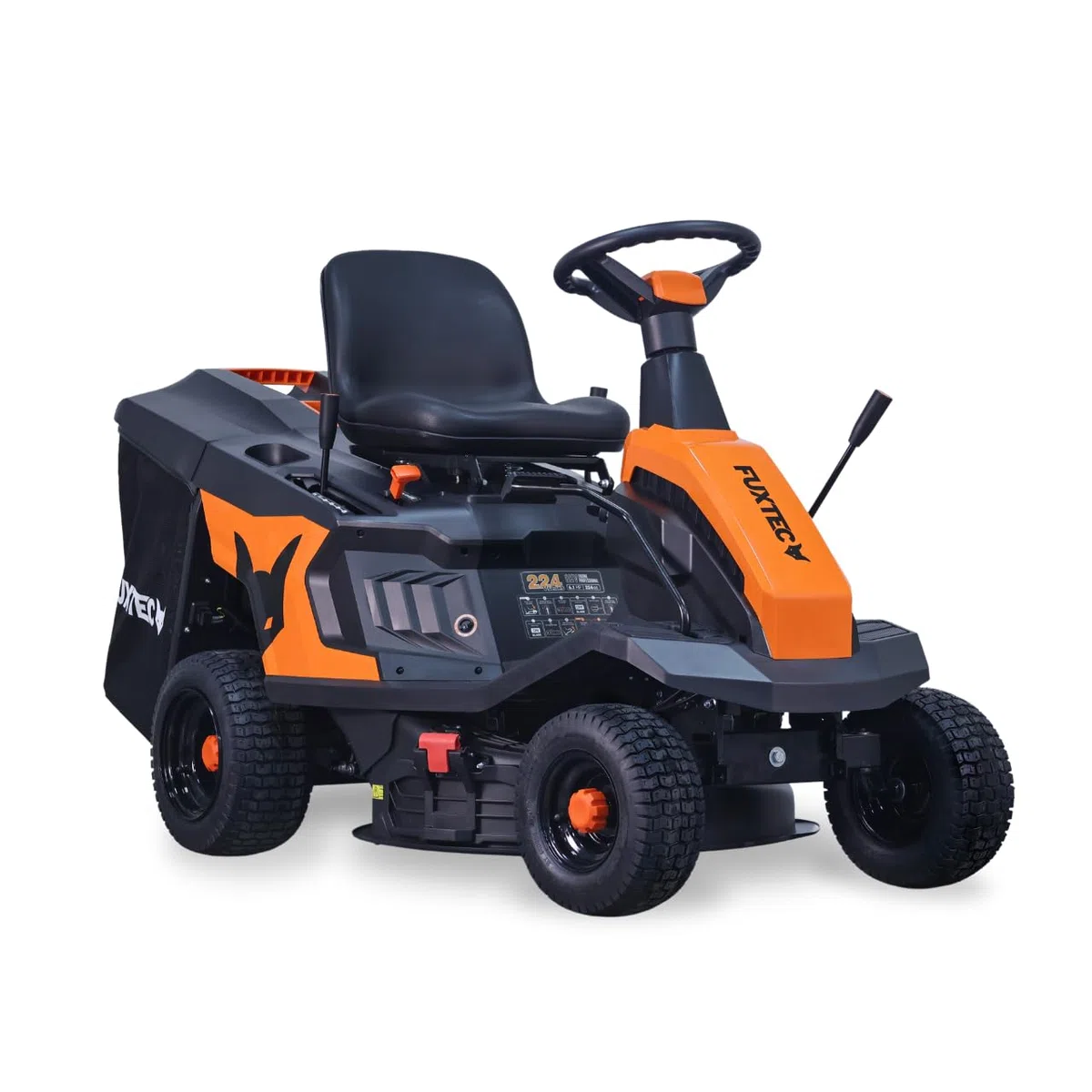 FUXTEC traktorek FX-RMR66, kosiarka samojezdna z eStart, szerokosc koszenia 66cm, 6KM, kosz 150L, regulowana wysokosc ciecia, do duzych powierzchni