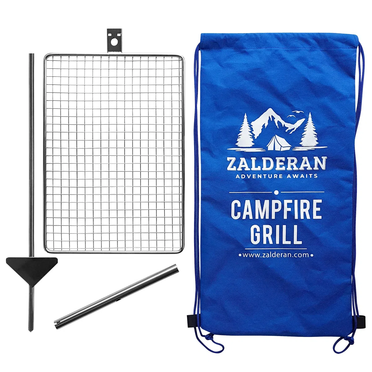 Ognisko grill ruszt plecak grill na otwarty ogień kemping przenośny, stal nierdzewna, Bushcraft, lekki, gotowanie nad ogniskiem, siatkowy grill, regulowane warzywa, ryby, boczek, kurczak.