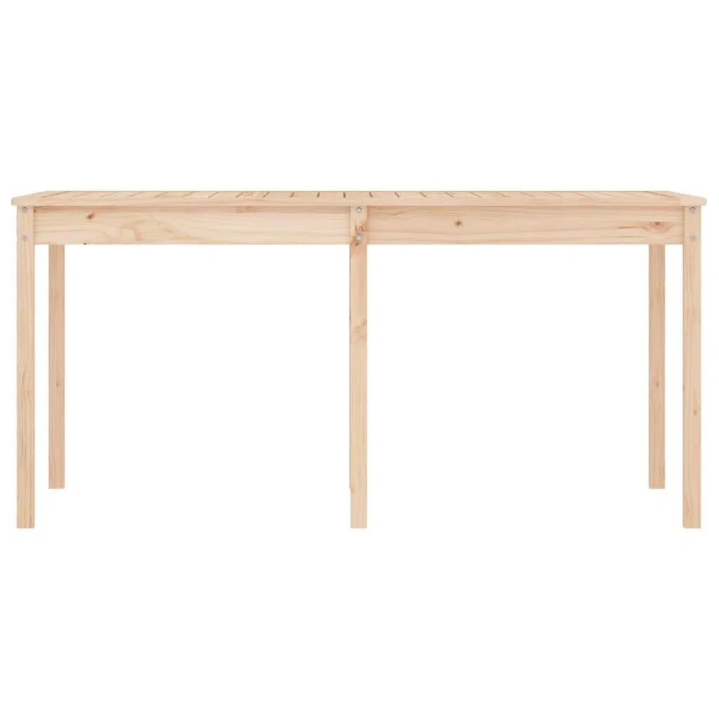 Stół ogrodowy lite drewno sosnowe 159,5 x 82,5 x 76 cm | Wytrzymały blat stołu, stabilna rama drewniana, na taras i balkon, instrukcja montażu w zestawie