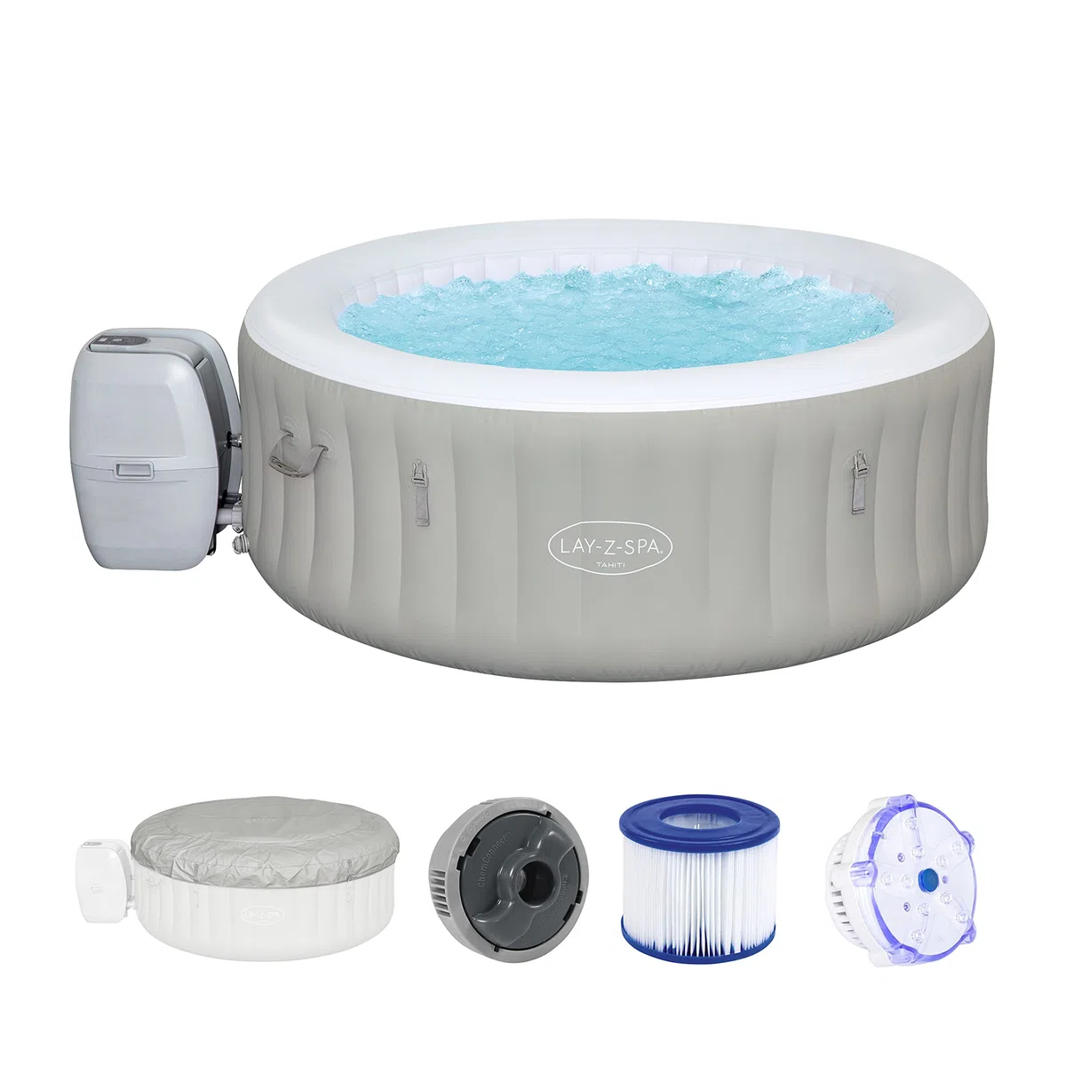 Bestway Lay-Z-Spa Whirlpool Tahiti Airjet, 180 x 66 cm, 2-4 osoby, okrągły, szary