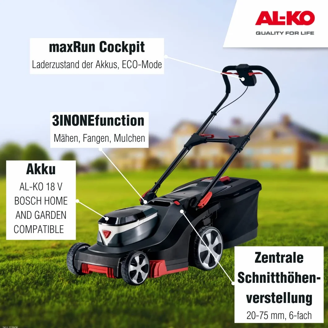 AL-KO 382 Li Premium akumulatorowa kosiarka 38 cm 18 V 400 m²