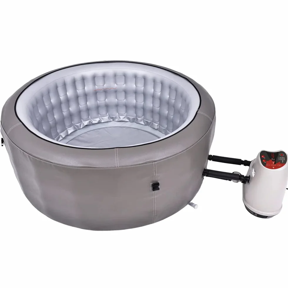 CANADIAN SPA CO. Grand Rapids Hot Tub Outdoor dla 4 osób, Ø 175 cm x 74 cm, okrągła, nadmuchiwana wanna z hydromasażem ze 110 dyszami i kocem grzewczym