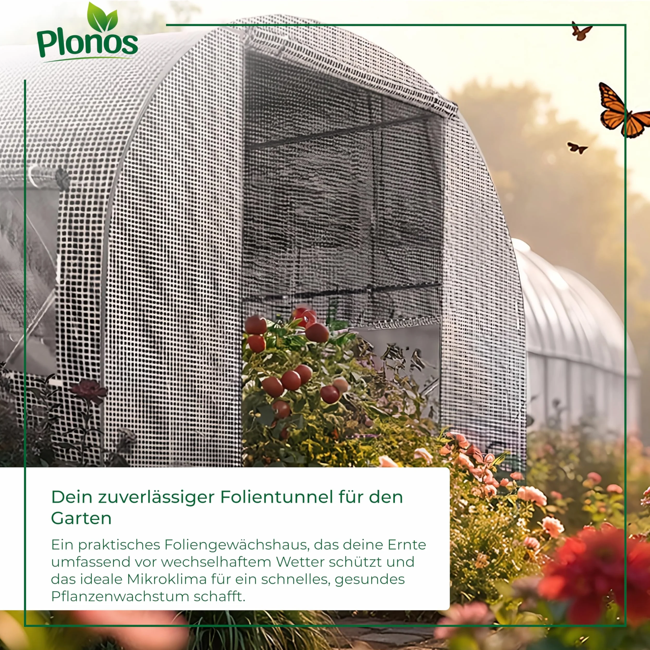 Szklarnia Foliowa Tunel Ogrodowy Stalowe Profile Okna Z Moskitierami 2 x 3 x 2 m 6m2 Biały