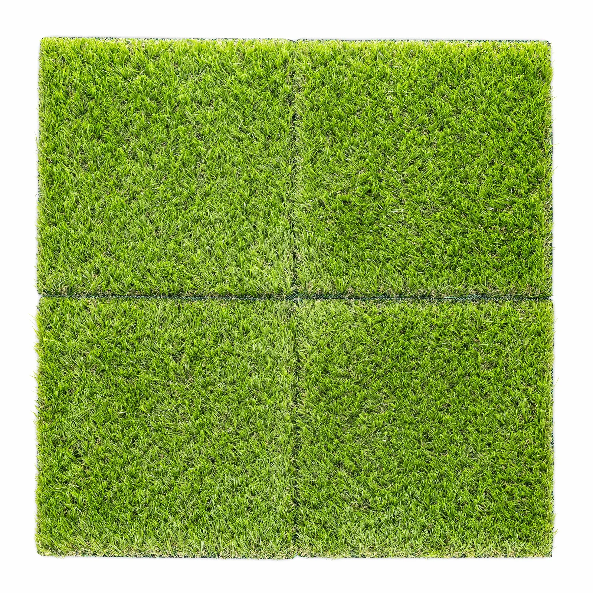 Navaris 4 x mata ze sztucznej trawy kwadratowej – każda 30,3 x 30,3 cm – sztuczna trawa na płyty, na balkon, taras – sztuczna dekoracja, dywan trawnikowy
