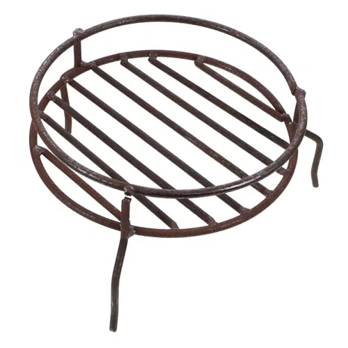 Przenośny dwuwarstwowy grill do paleniska – żelazny statyw do grillowania na kempingu na świeżym powietrzu, wielofunkcyjne akcesoria kuchenne do woków i ognisk, idealny dla entuzjastów grillowania