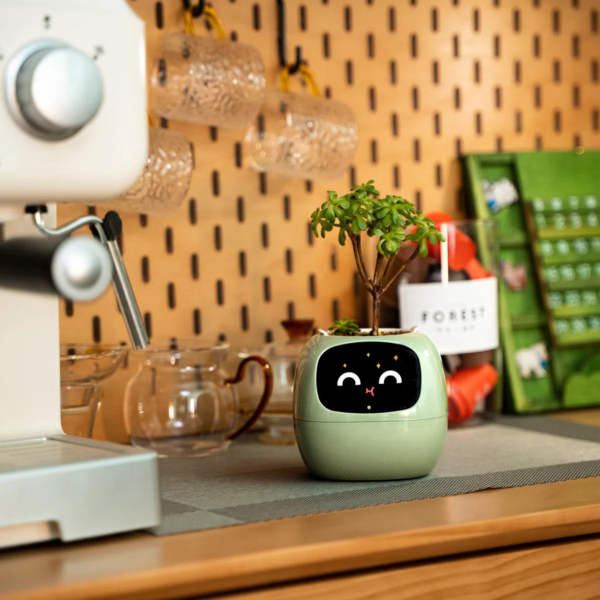 PLANTSIO Bluszcz Inteligentna doniczka do dekoracji domu, roślin, towarzysza, dekoracji biurka, prezent domowy, doniczka dla zwierząt domowych, robot do pielęgnacji