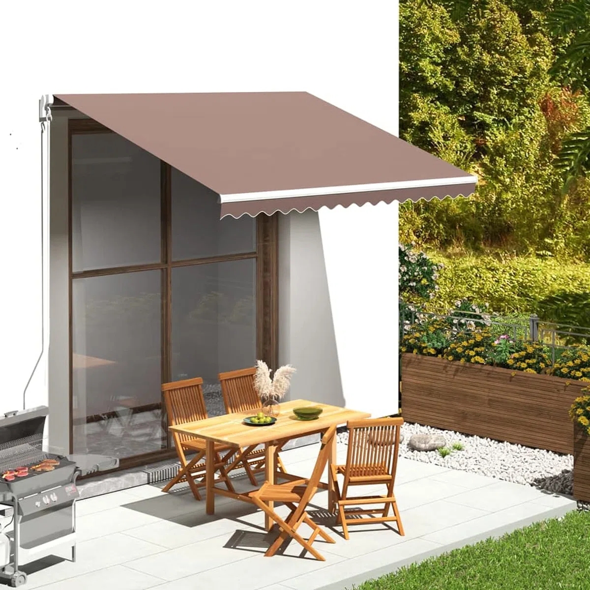 Materiał zastępczy na osłonę przeciwsłoneczną, balkon, patio, na zewnątrz, ogród, taras, odporna na warunki atmosferyczne, ochrona przed promieniowaniem UV, łatwa w instalacji, konfigurowalne rozmiary