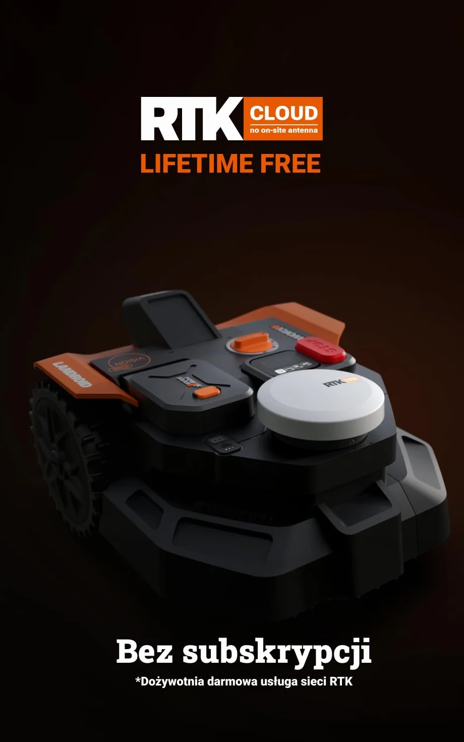 WORX Landroid Vision Cloud WR303E 2WD robot koszący do 300 m² bez kabla ograniczającego