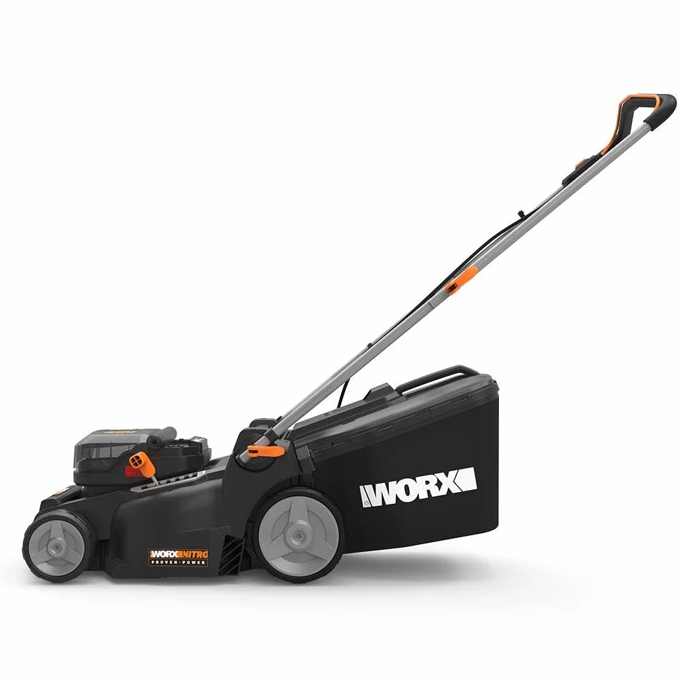 Worx Nitro Kosiarka, Czarny/Pomarańczowy, 40 l