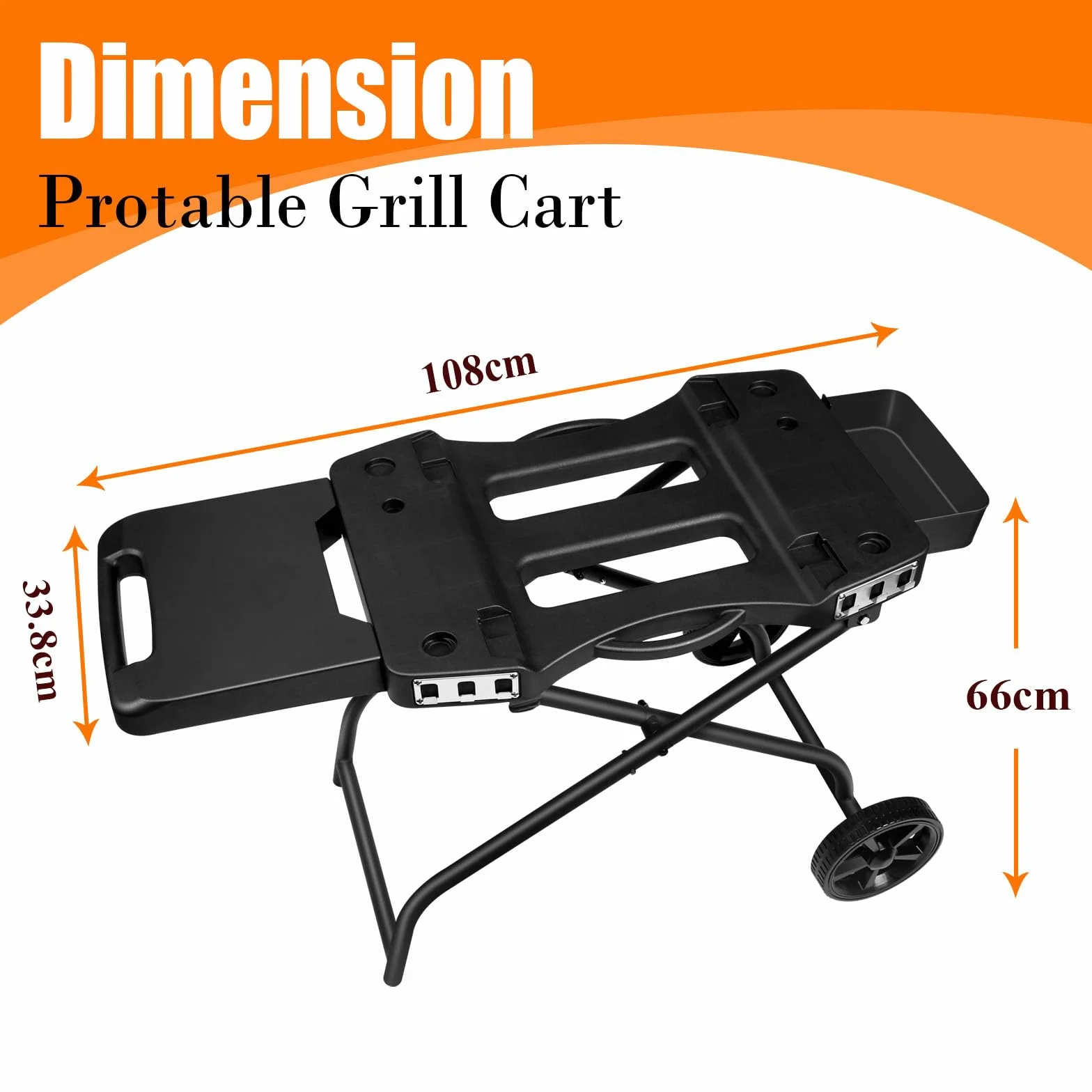 GFTIME Stojak do grilla Ninja Woodfire, składany wózek do grilla Ninja OG701, Traeger Ranger, do Pit Boss, Blackstone Griddle
