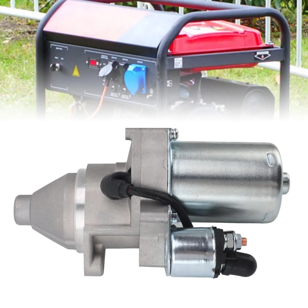 AMONIDA Wysokowydajny Rozrusznik Elektryczny do SilnikóW Benzynowych 190F 192F, 700 W do Pomp Wodnych i Sprzętu Ogrodowego, Lekki i łatwy W Montażu