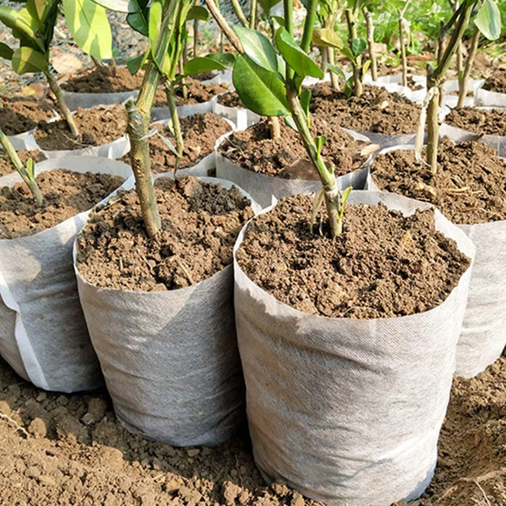 Ogród Owoce Warzywa Doniczki do sadzonek Tace na nasiona Taca do sadzenia, 100 szt. Różne rozmiary Biodegradowalne włókniny Doniczki do sadzonek Ekologiczne torby do sadzenia Torba przedszkolna Torby