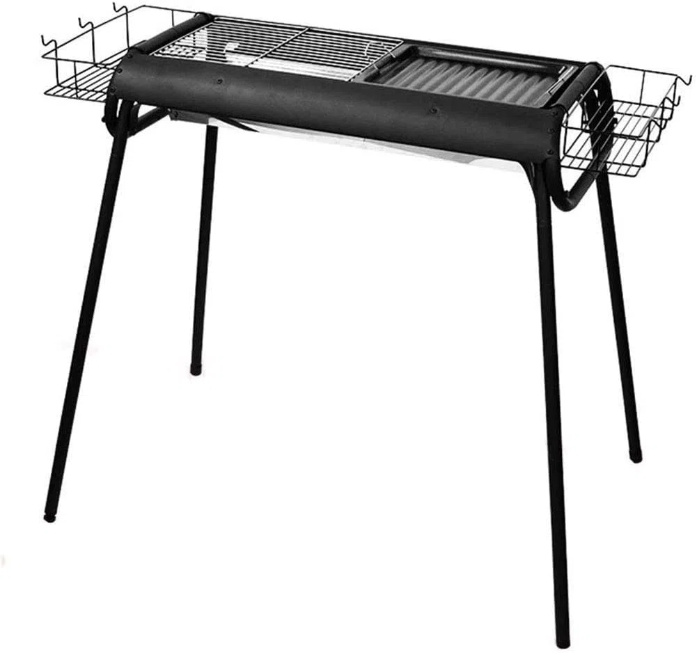 Campingowy grill węglowy Domowy grill ogrodowy Ogród Piekarnik wędzarniczy Grill ze stali nierdzewnej Składany grill na zewnątrz Odpowiedni dla 5-8 osób,Grill zewnętrzny