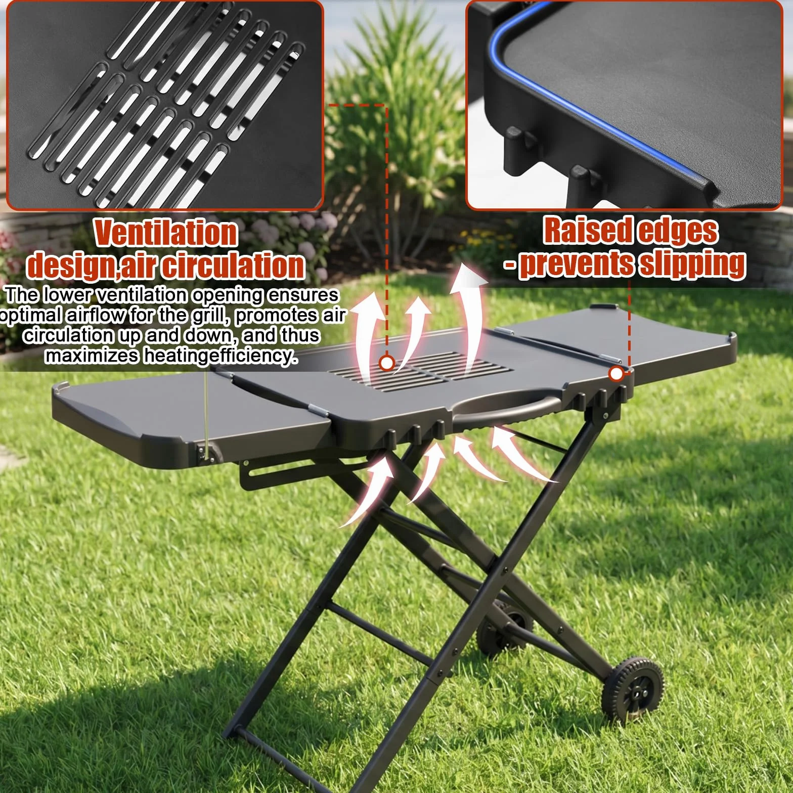 Denmay stojak na grilla Weber Q100 Q200 Q300 z kółkami