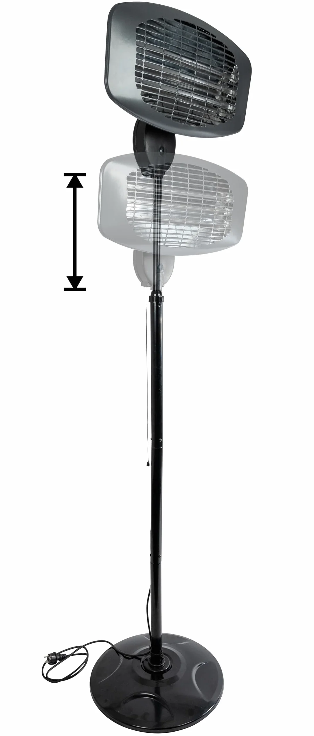 Güde Grzejnik stojący na podczerwień GIH 2000 (moc grzewcza 2000 W, 3 stopnie ogrzewania (650/1035/2000 W), 15 m³ maks. zdolność ogrzewania pomieszczeń, kwarcowe elementy grzejne, duża podstawa i