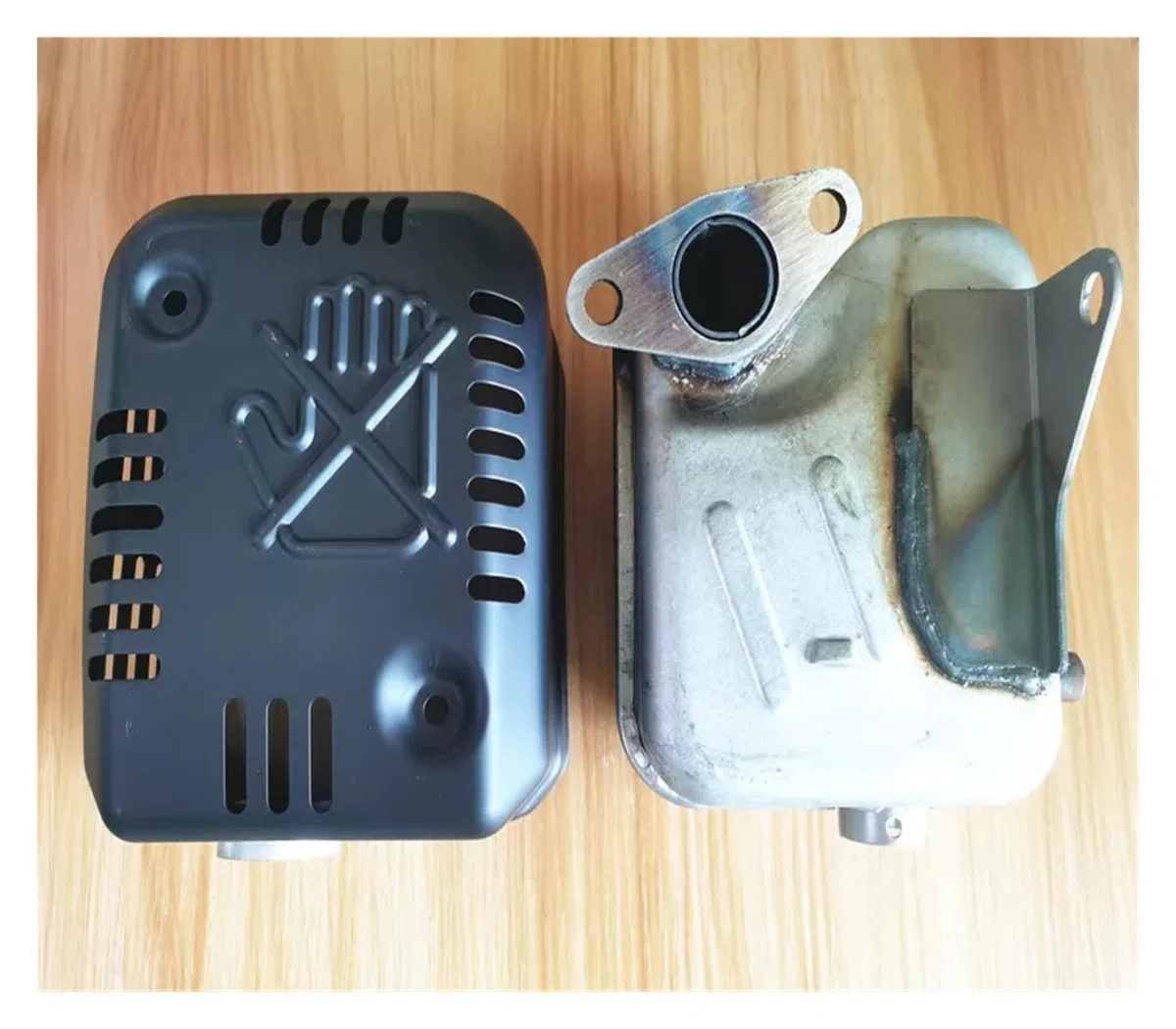 Tłumik i osłona EX27 pasują do Robin EX270 SP270 do silnika Wacker WM270 9HP Pompa wodna Silnik Tłumik wydechowy Osłona tłumika kompletna(Muffler and Cover)