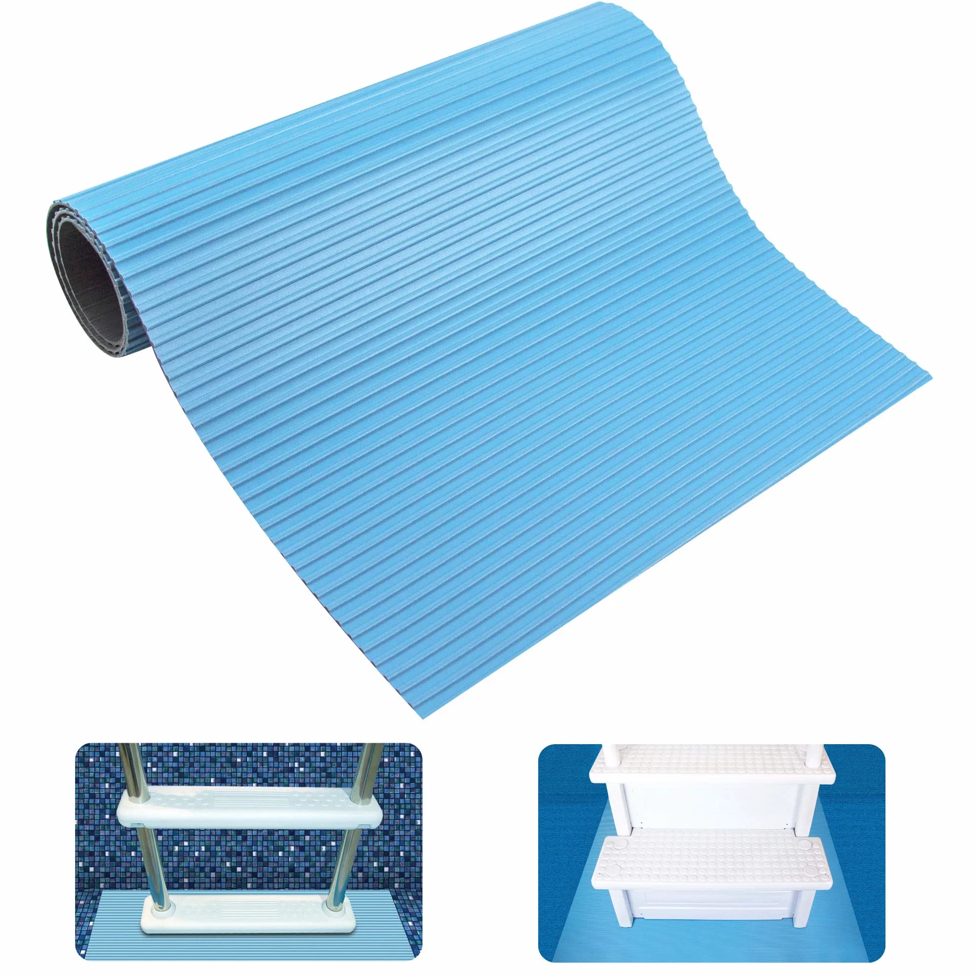 Swimline HYDROTOOLS Protecitve mata do basenów naziemnych, schodów, schodów i drabin, 91 x 80 cm, bezpieczne i stabilne, akcesoria basenowe, wyprodukowano w USA, trwały materiał premium