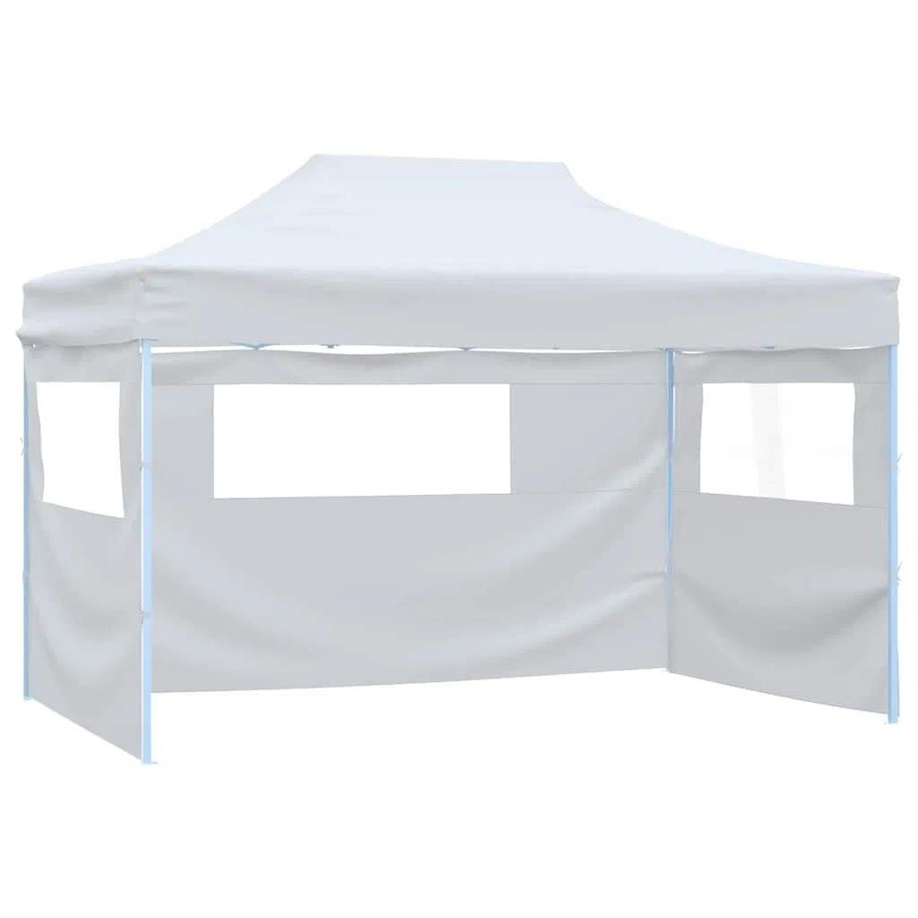 Składany Namiot Imprezowy 4 Ściany 280x410x315 cm Stal | Tkanina Oxford 600D, Powłoka PVC, Wodoodporny Dach, Przezroczyste Okna, Łatwy Montaż