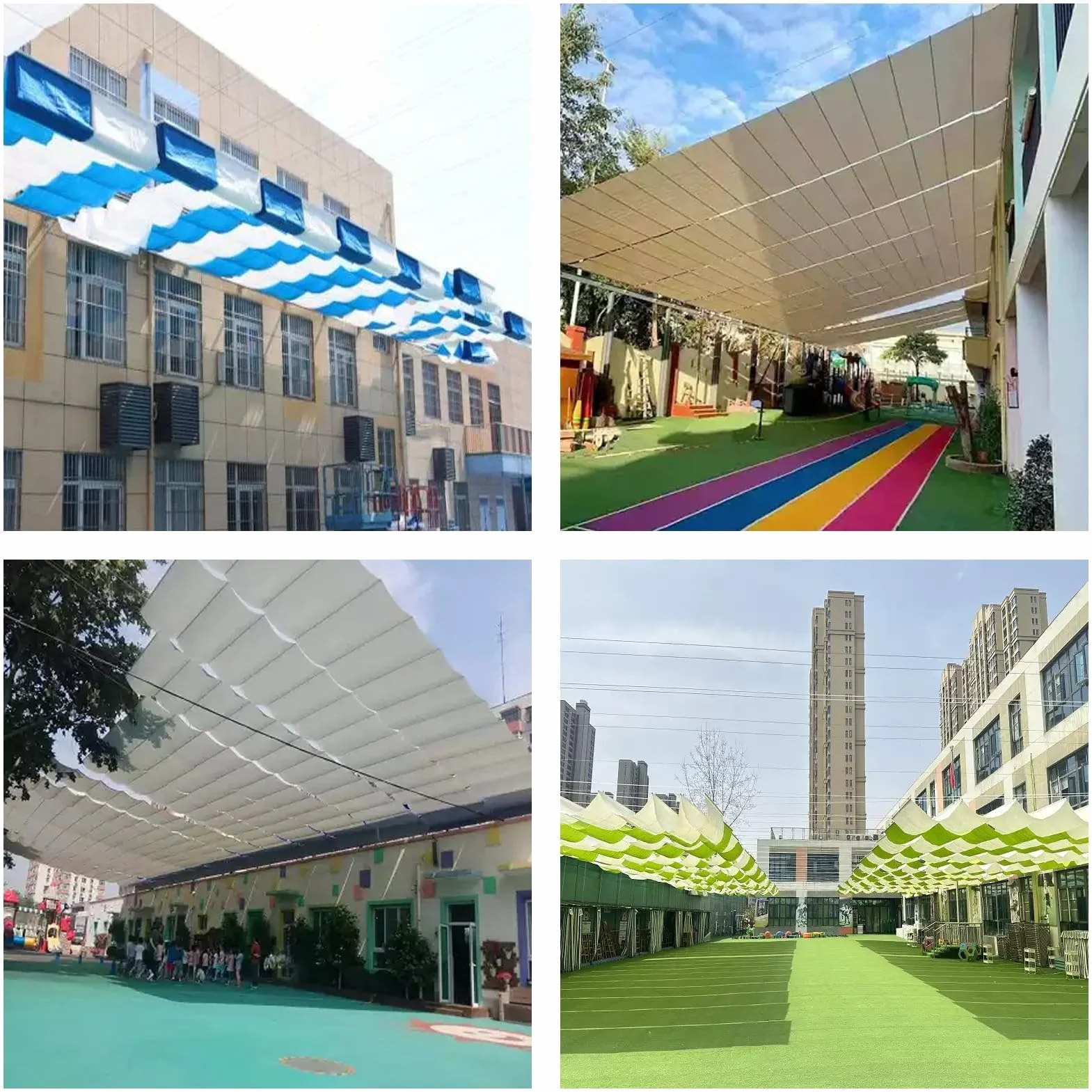 Wysuwana markiza 350 x 550 cm regulowana pergola ochrona przed promieniowaniem UV łatwa do zawieszenia falowana chowana markiza na taras balkon do ogrodu na zewnątrz, kość słoniowa