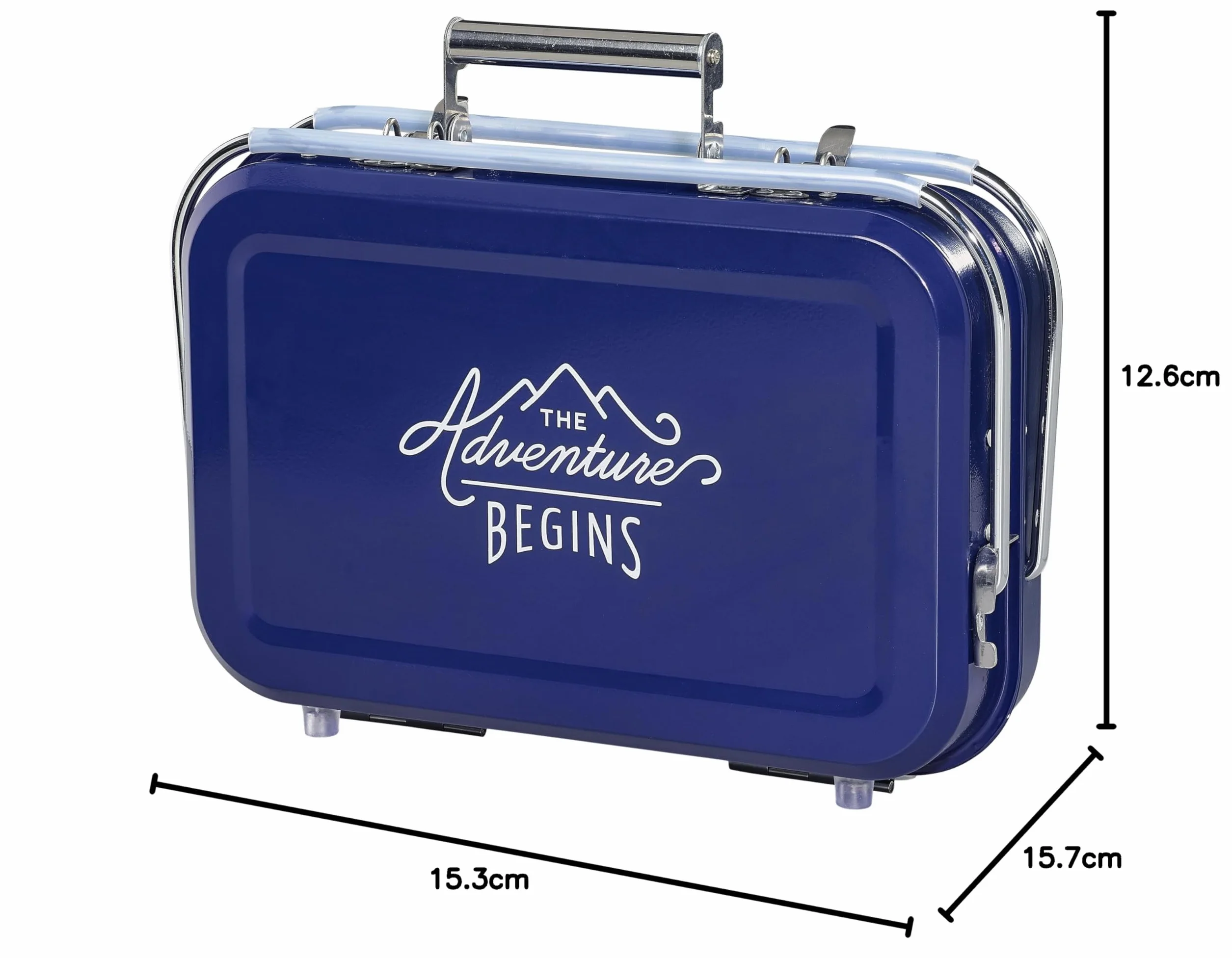 Gentlemen's Hardware Przenośny grill ze stali nierdzewnej 32x31,5x40 cm granatowy/niebieski GEN253
