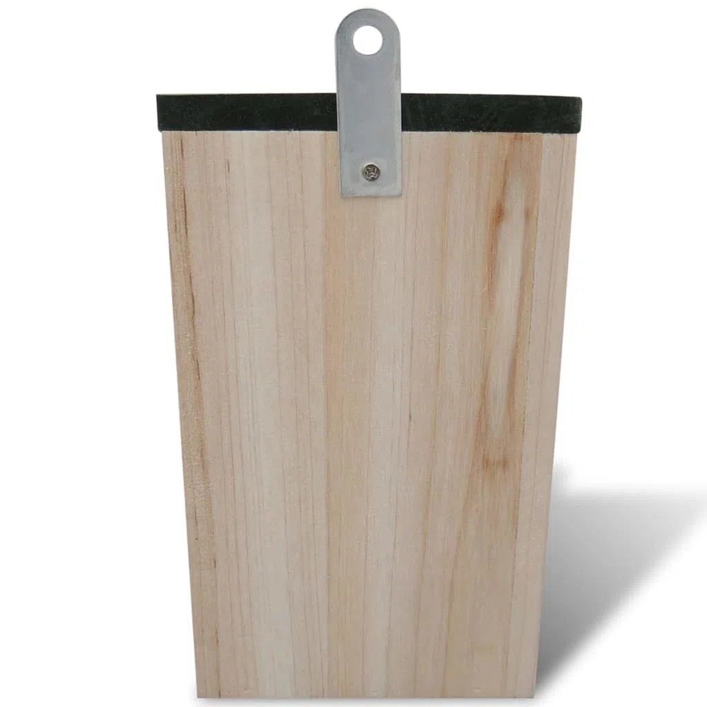 Domek dla motyli ze stabilnego drewna, 14 x 15 x 22 cm, zestaw 4 szt. z zielonym dachem, do ogrodu, na balkon, taras, jako budka lęgowa i schronienie do zimowania i ochrony gatunków