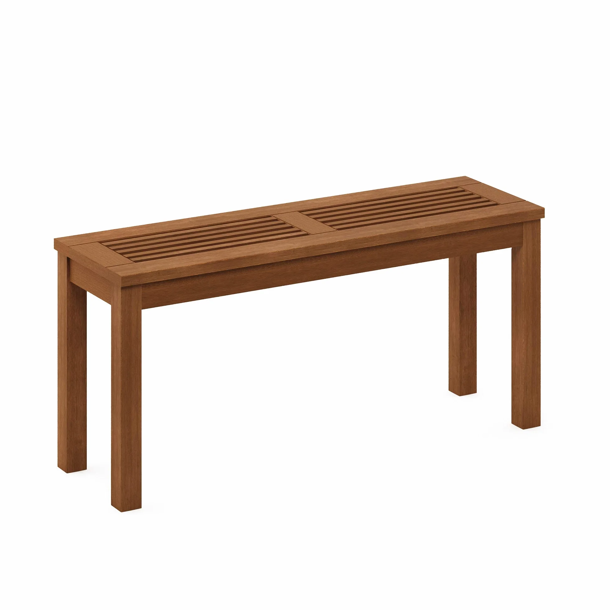 Furinno Ławka z twardego drewna Promo bez pleców z oleju tekowego, drewno, naturalna, 99,82 (szer.) x 46,99 (wys.) x 30,23 (gł.) cm