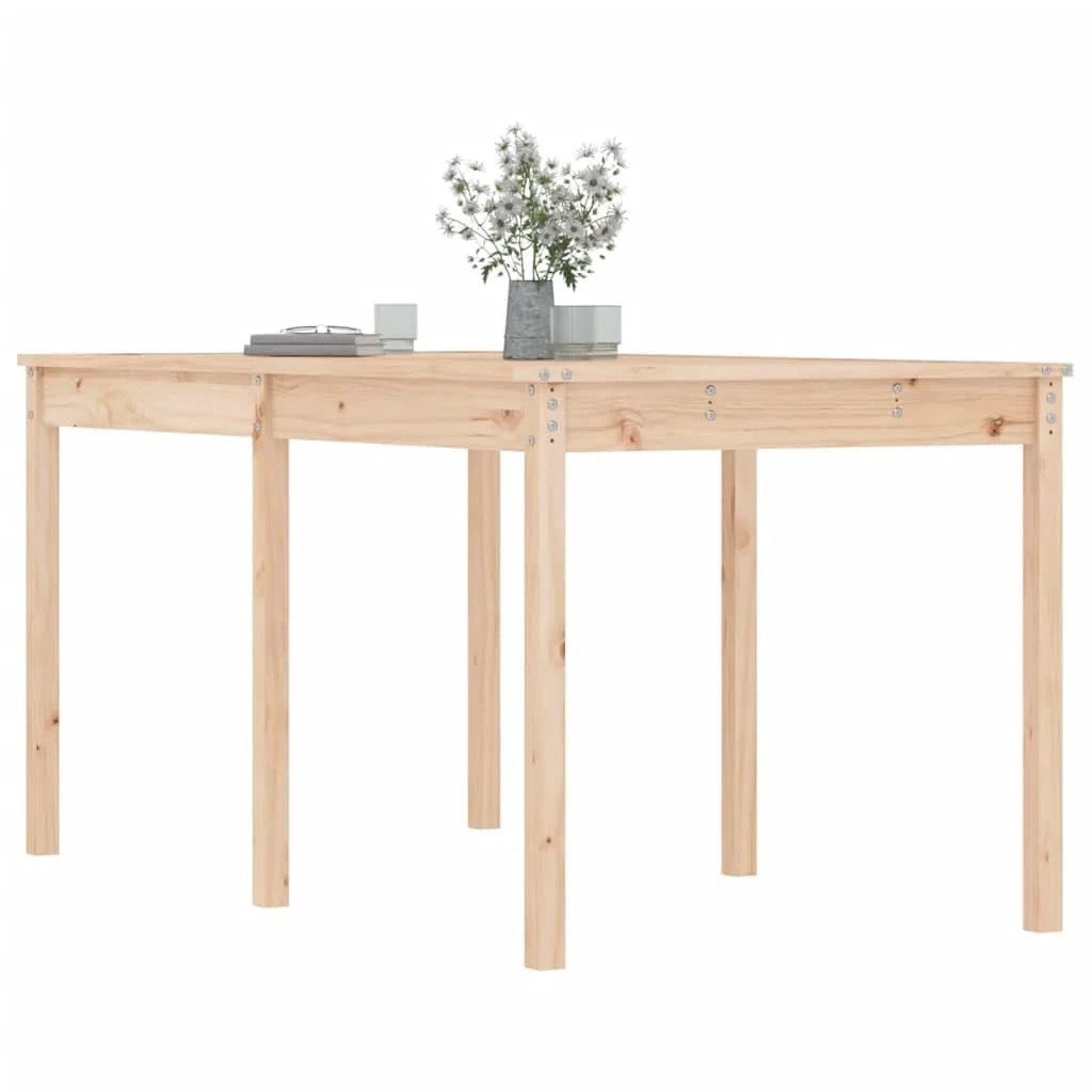 Stół ogrodowy lite drewno sosnowe 159,5 x 82,5 x 76 cm | Wytrzymały blat stołu, stabilna rama drewniana, na taras i balkon, instrukcja montażu w zestawie