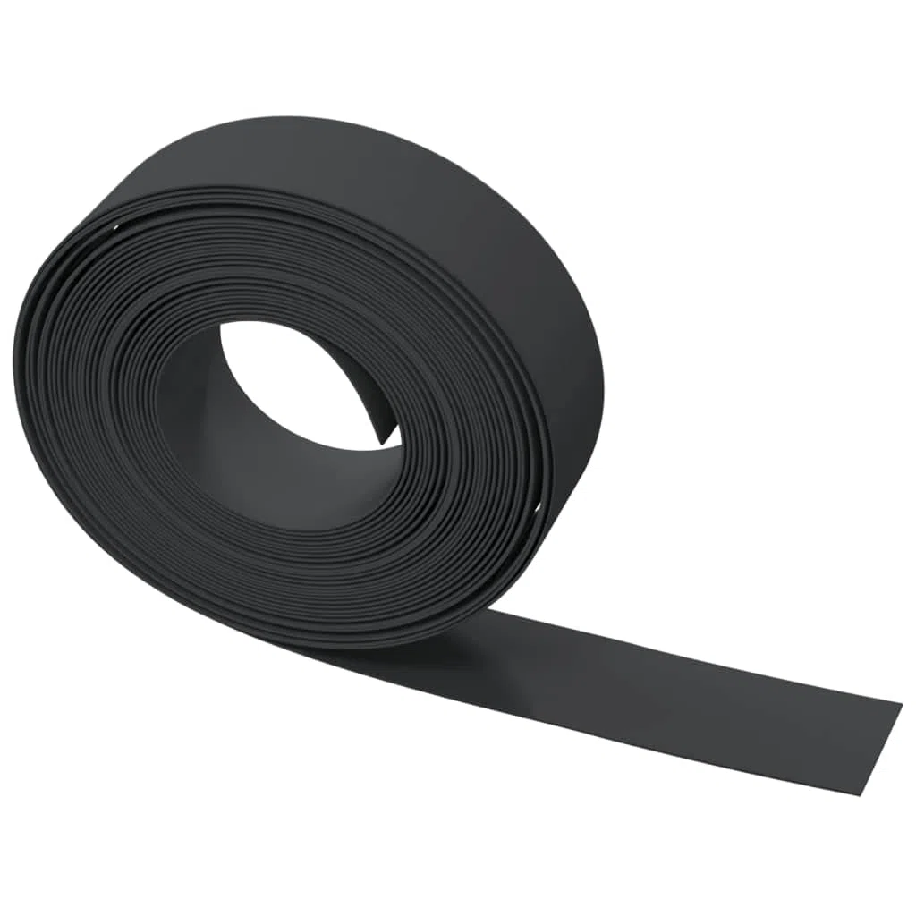 Krawędzie trawnika, 2 sztuki, czarne, długość 10 m, wysokość 15 cm, polietylen, elastyczne obramowanie grządki, krawędź koszenia, palisada do ogrodu, ogranicznik ścieżki, obrzeża podwórza
