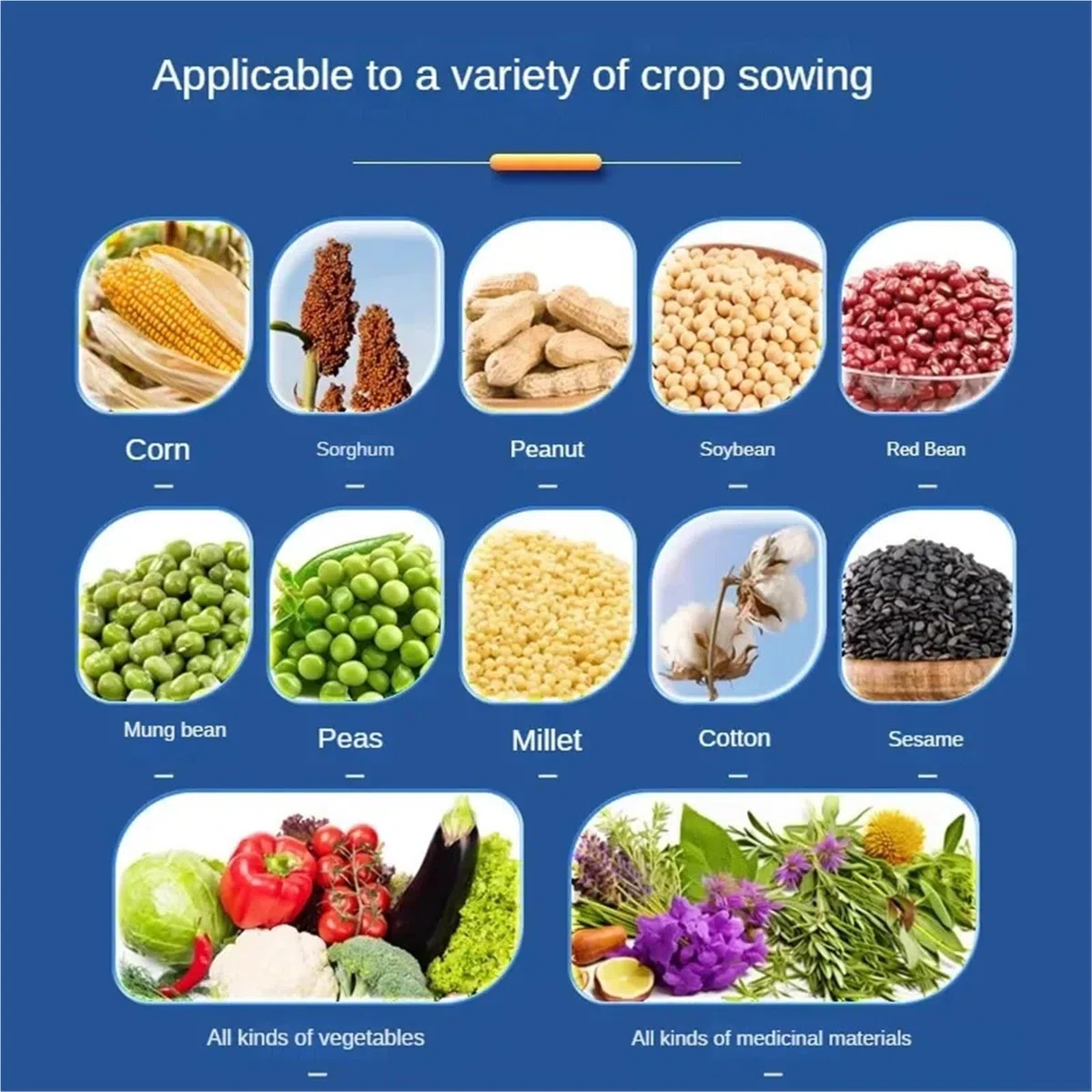 Wielofunkcyjne Sadzarka Ręczne rozsiewacze nasion Orzeszki ziemne Sorgo Proso Rzepak Mały siew i nawożenie Uniwersalny precyzyjny siewnik(Plant spacing 8.5CM)