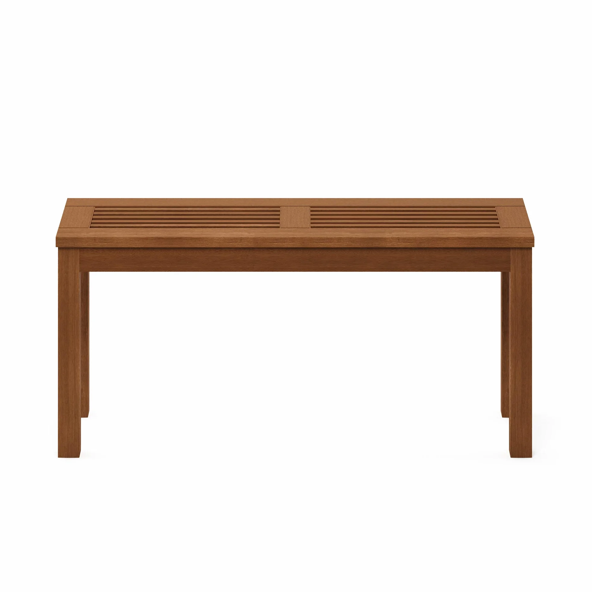 Furinno Ławka z twardego drewna Promo bez pleców z oleju tekowego, drewno, naturalna, 99,82 (szer.) x 46,99 (wys.) x 30,23 (gł.) cm
