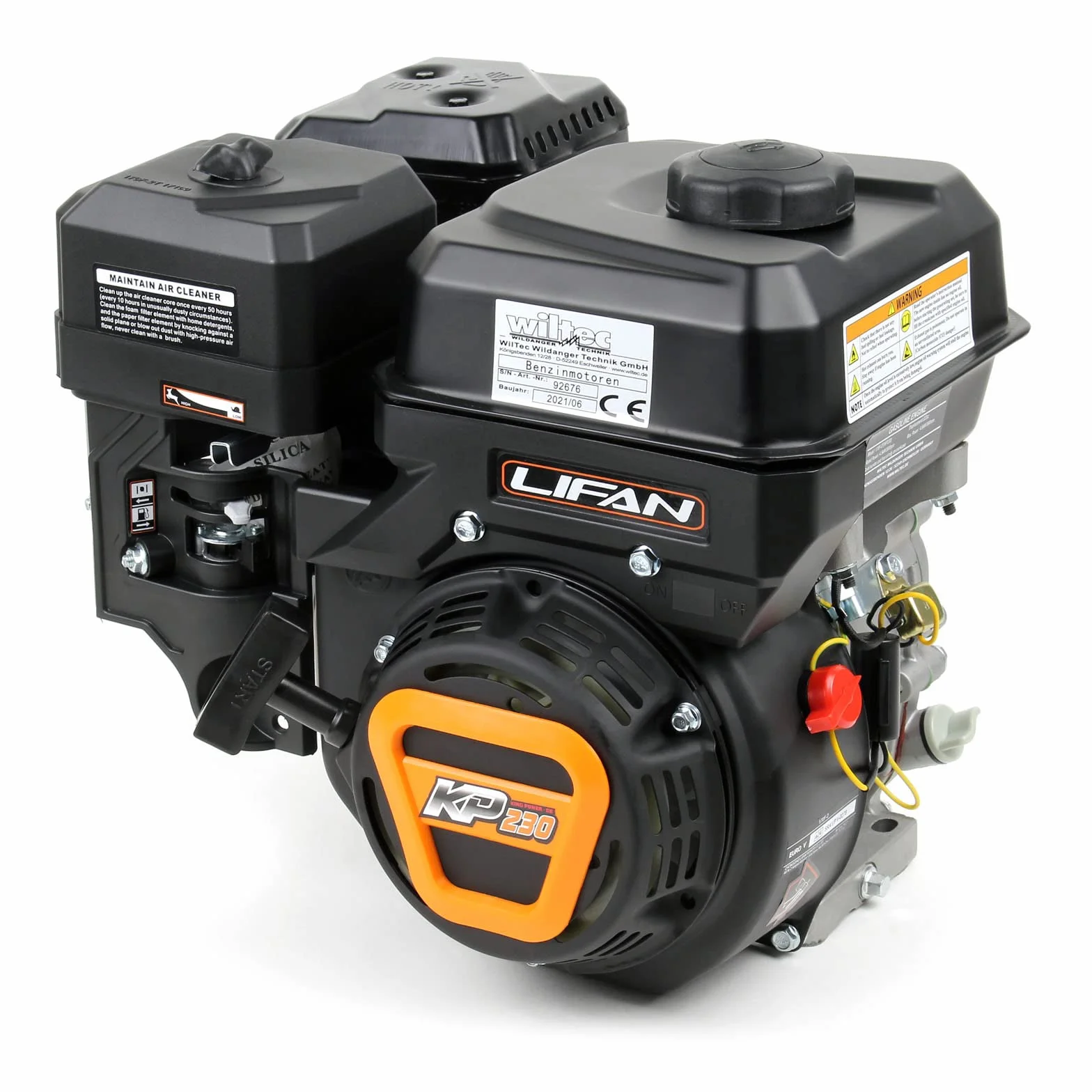 LIFAN KP230 20mm Silnik benzynowy 6,5KM 1-cylindrowy do zagęszczarek i maszyn budowlanych