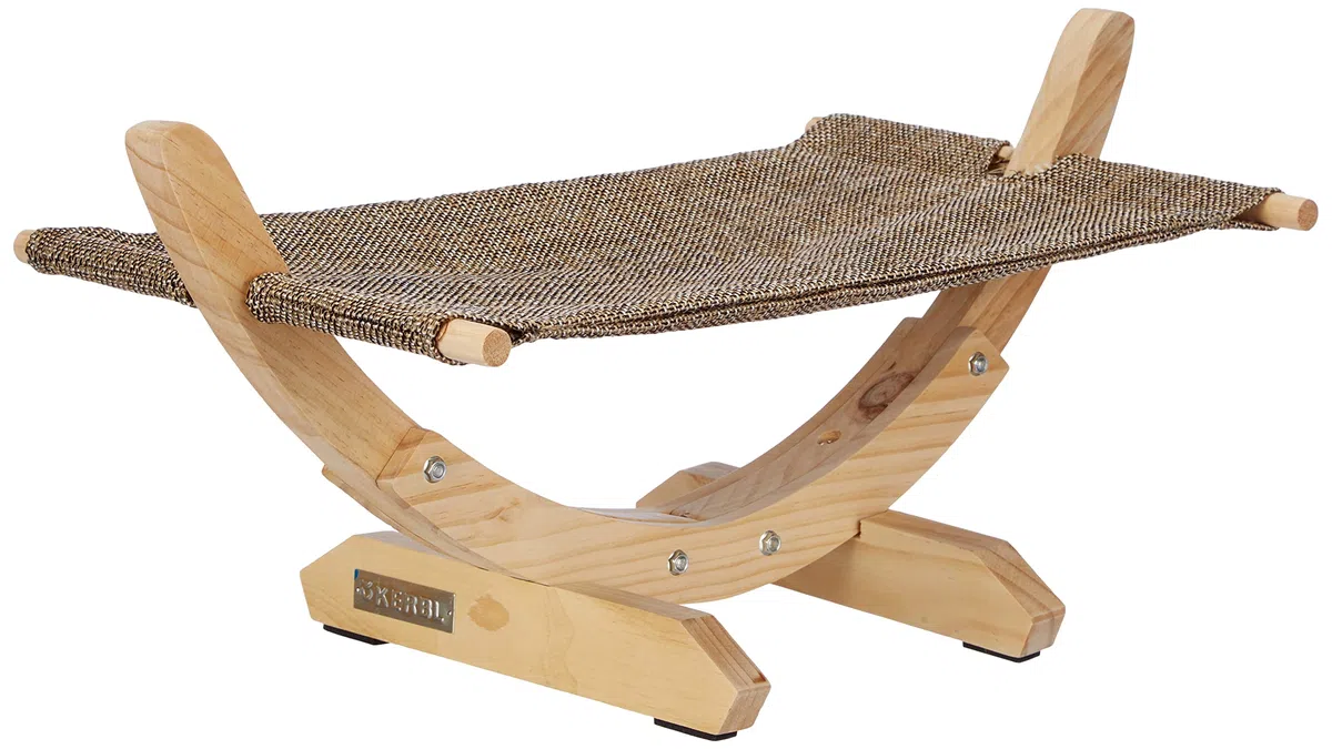 Kerbl hamak Siesta 2.0 z drewnianą ramą, 61 x 37 x 29 cm, brązowy