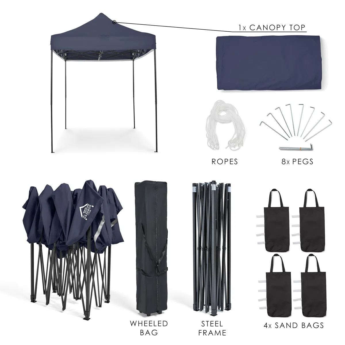 All Seasons Gazebos ASG-3x2-Popup pawilon Popup, granatowy