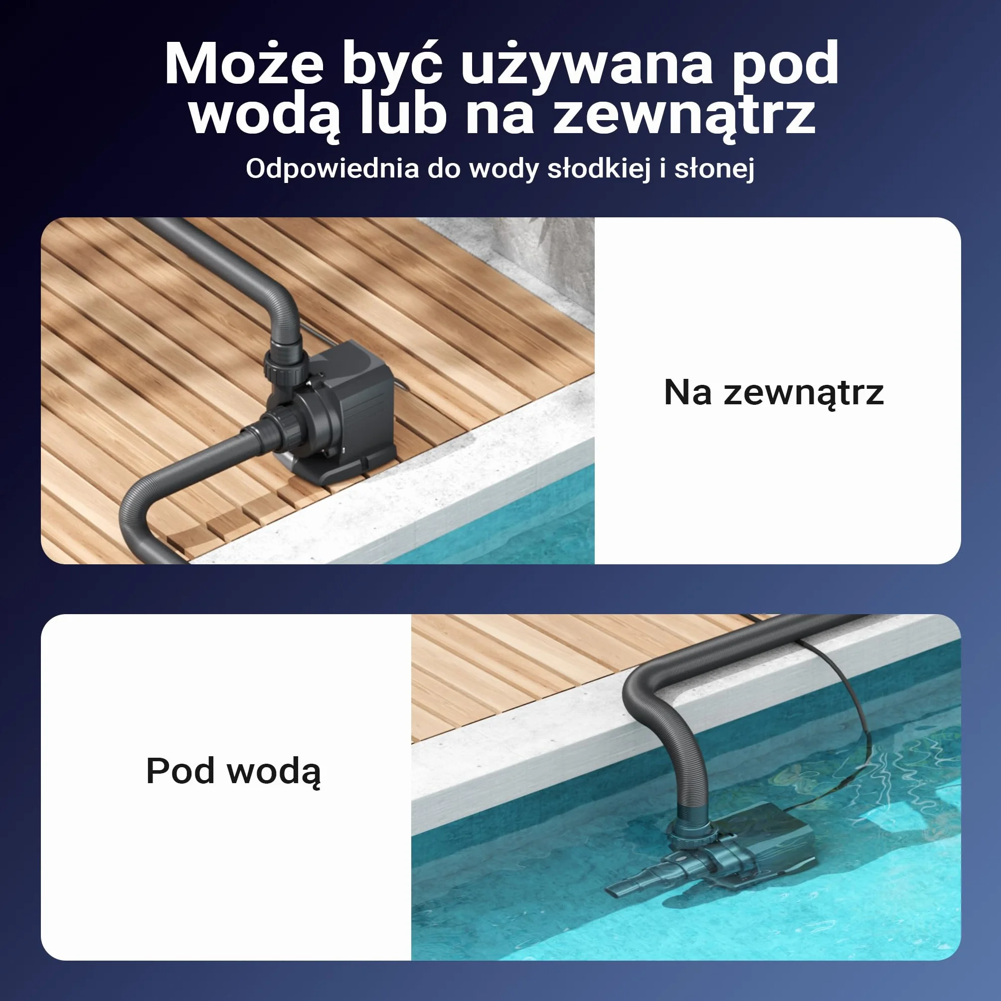 SunSun Pompa basenowa 10000 l/h, 80 W, efektywna pompa filtrująca i cyrkulacyjna do basenu, energooszczędna pompa wodna CPP-10000