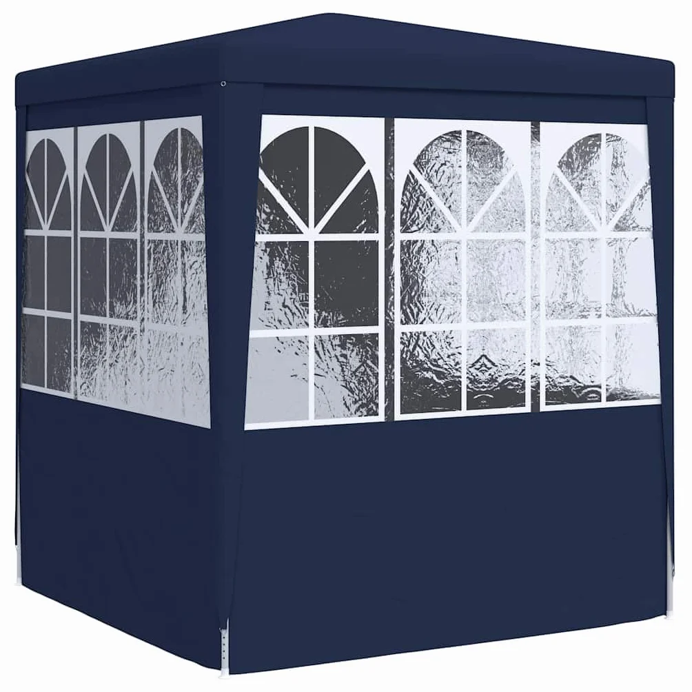 Namiot imprezowy ze ściankami, 2x2 m, niebieski, 90 g/m²