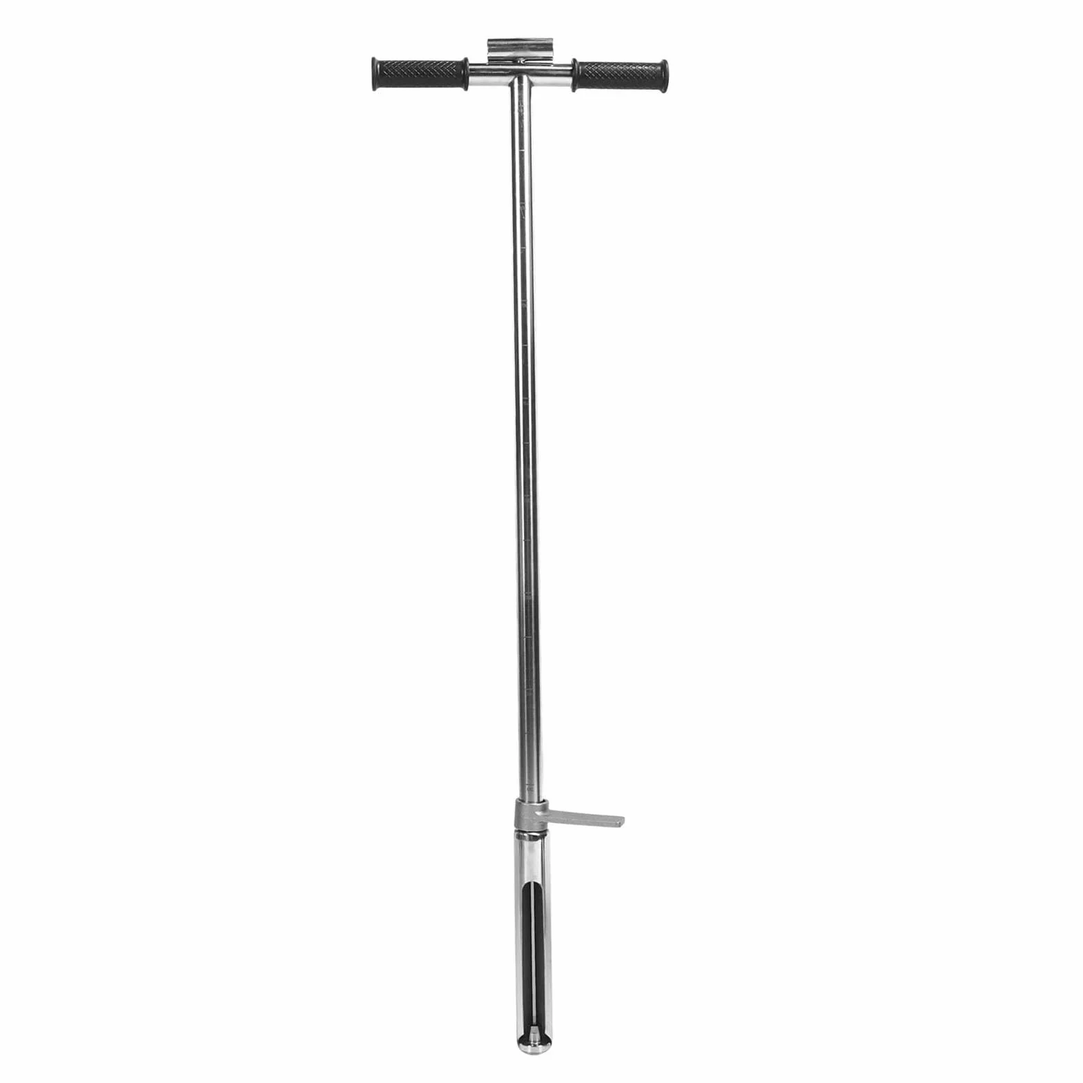 Wakects Sonda do badania gleby, sonda do próbkowania gleby ze stali nierdzewnej, 105 cm, zestaw do testowania gleby w stylu T, z pedałem i uchwytem, wlot 38 mm do pobierania próbek gleby, pielęgnacji