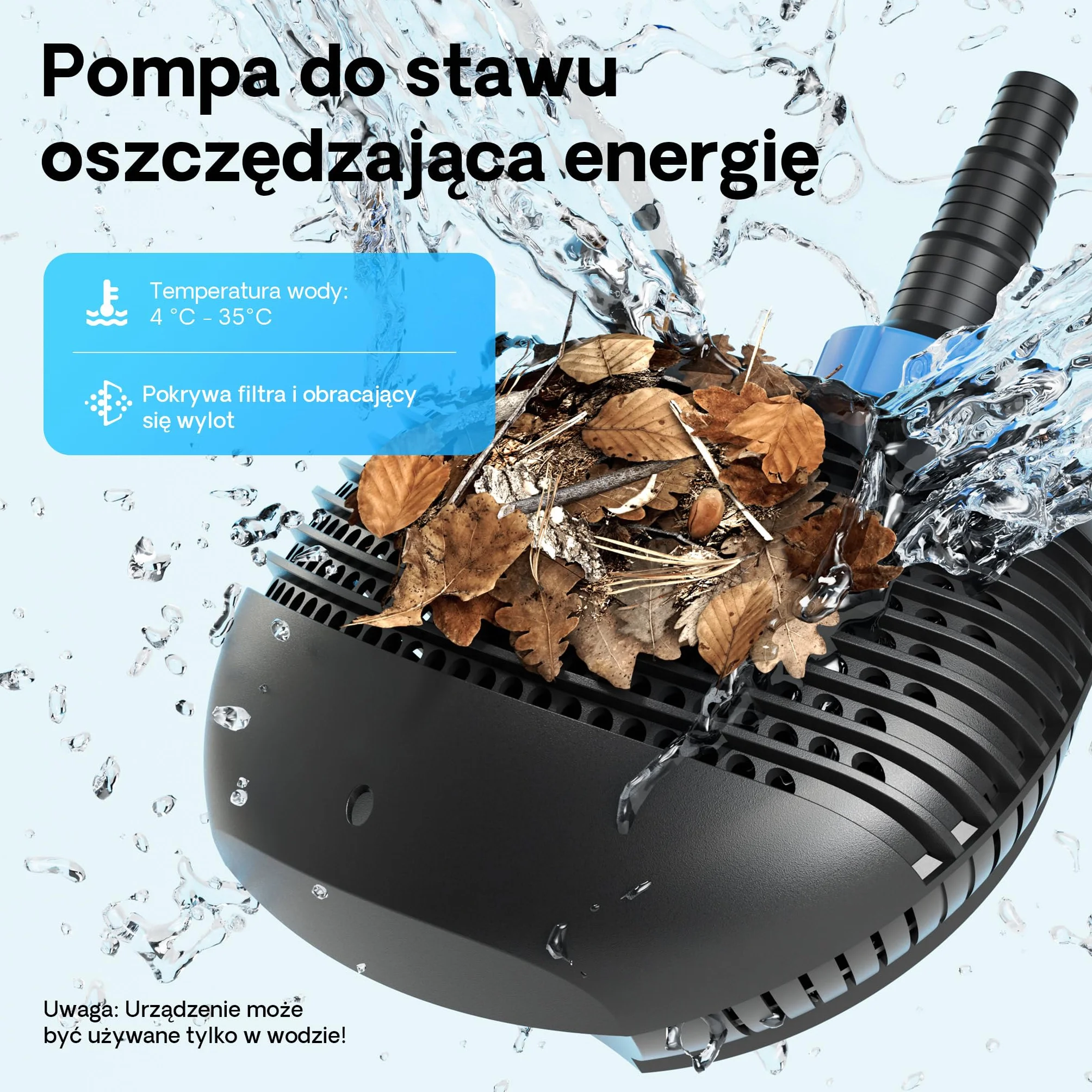 SunSun CTP 4800 SuperECO pompa do stawu, pompa filtrująca, 4500 litrów na godzinę, 30 W