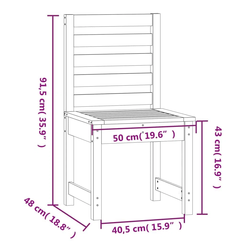 Krzesła ogrodowe 2 szt. 40,5x48x91,5 cm z litego drewna Douglas, aluminiowe krzesło ogrodowe, stół ogrodowy, plastikowe krzesło ogrodowe