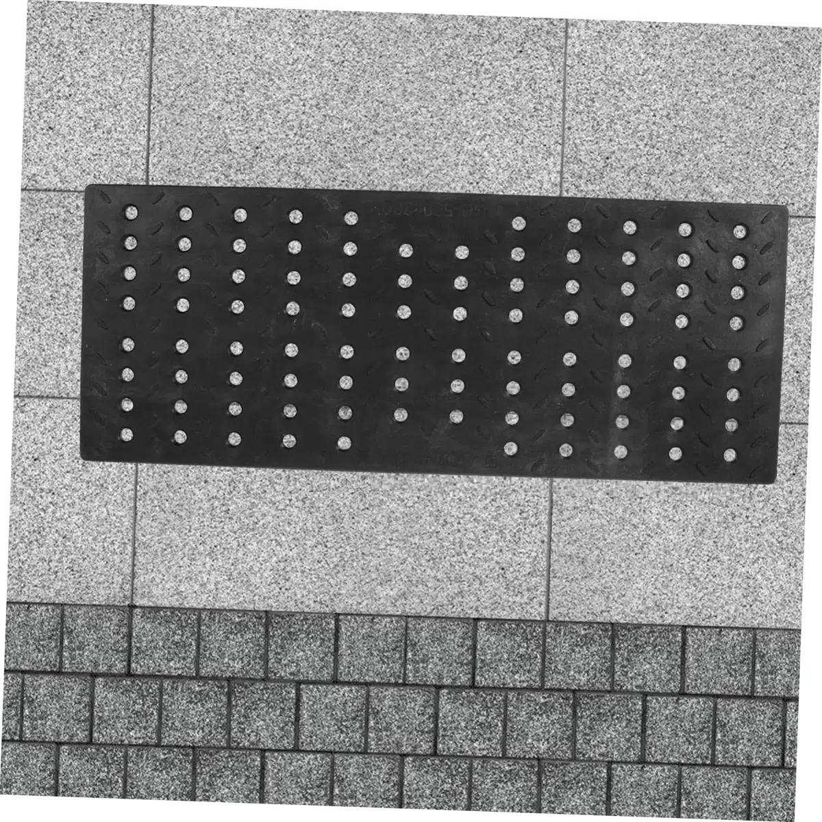Solidna osłona odpływowa na zewnątrz, 200 x 500 x 20 mm, wymienny ruszt z okrągłymi otworami, siatka chroniąca rynnę do kuchni i przydrożnych płynów odpływowych