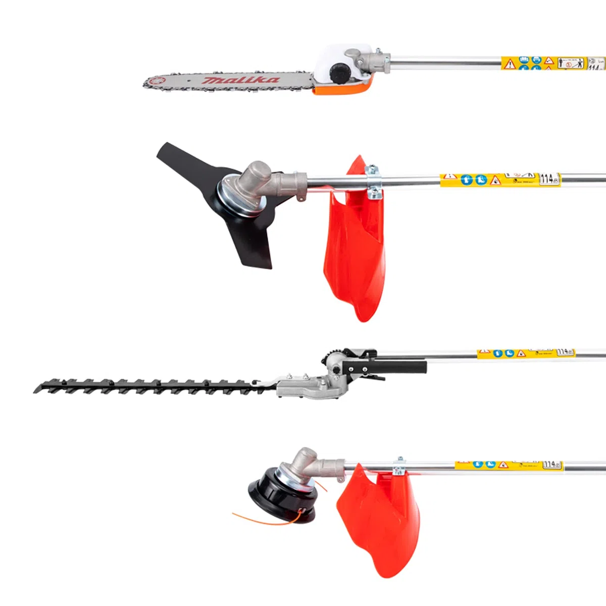 Kosiarka spalinowa 52 cm³, 2-suwowa, przenośna podkaszarka do trawy, gazowa, nożyce do żywopłotu, z 1-cylindrowym silnikiem benzynowym, chłodzona powietrzem