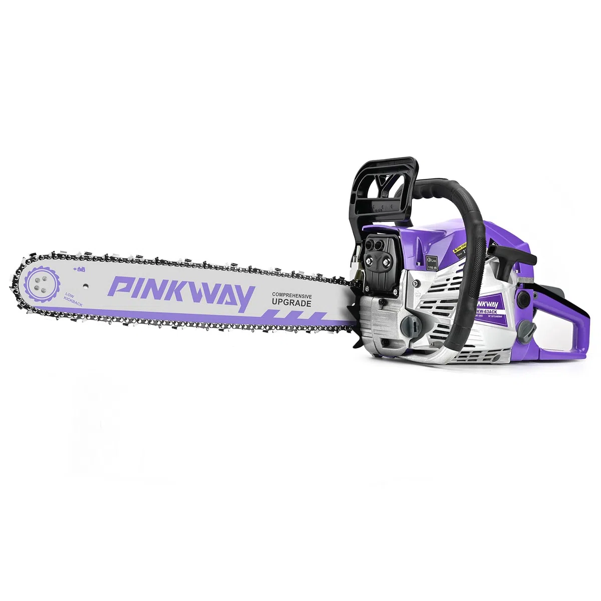 2-cyklowa piła łańcuchowa 63CC zasilana gazem, 50 cm, akumulatorowa piła benzynowa, ręczna piła łańcuchowa do cięcia gałęzi drzew, drzew (63ACK)