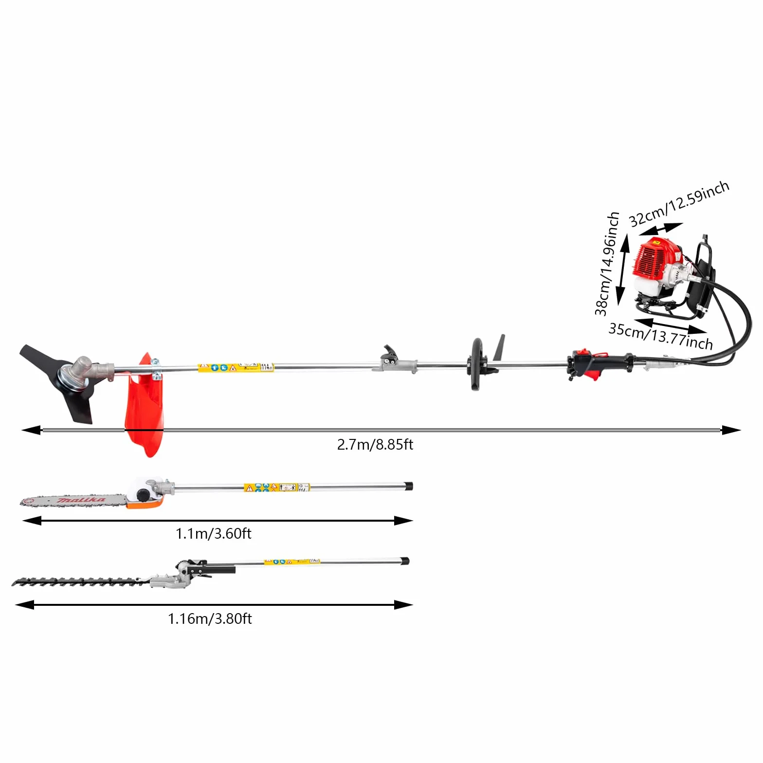 Kosiarka spalinowa 4 w 1 52 cm³ dwusuwowa CDI